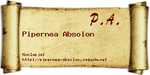 Pipernea Absolon névjegykártya